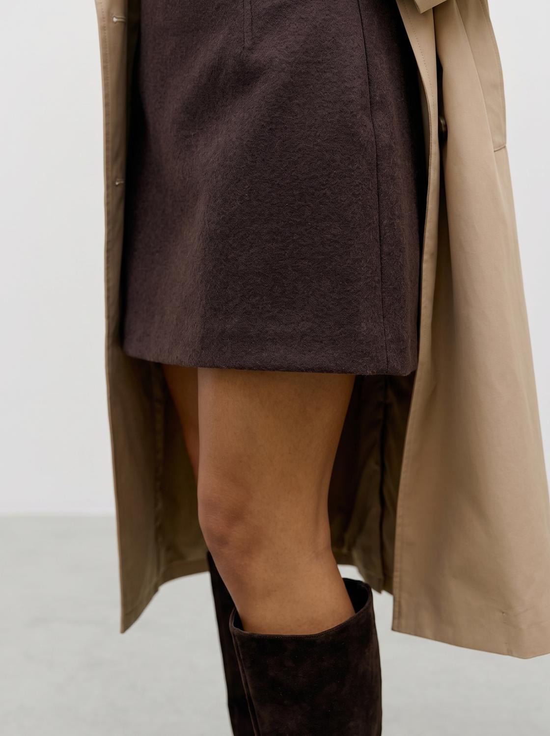 VMFORTUNEALLISON Short Skirt - Chocolate Torte - VERO MODA & VILA Bergvik